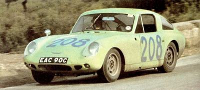 Austin-Healey Sprite with modified body, pictured in action during the 1966 Targa Florio